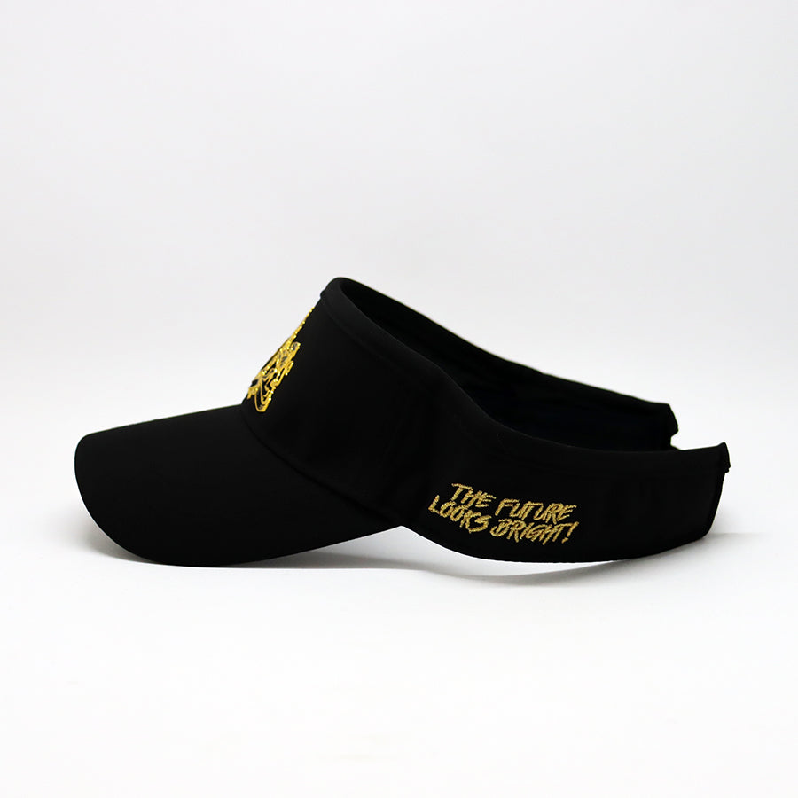 Future Looks Bright Royal Crest Black and Gold Visor