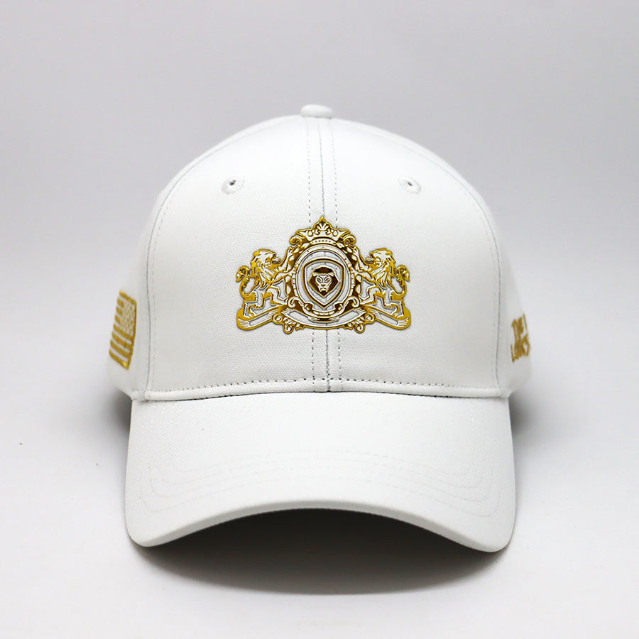 Future Looks Bright White and Gold Royal Crest Snapback Hat