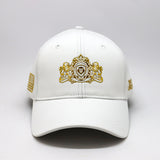 Future Looks Bright White and Gold Royal Crest Snapback Hat