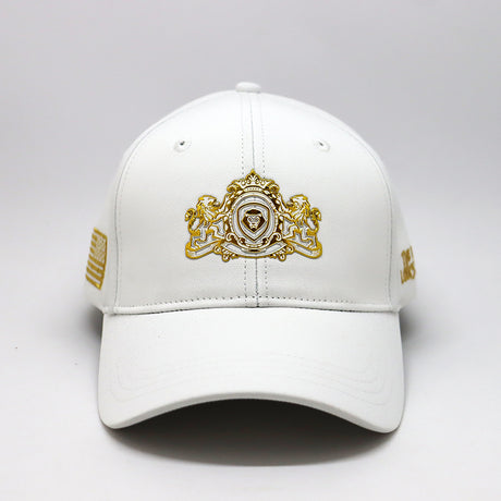 Future Looks Bright White and Gold Royal Crest Snapback Hat