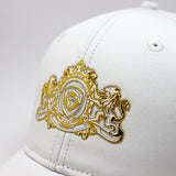 Future Looks Bright White and Gold Royal Crest Snapback Hat