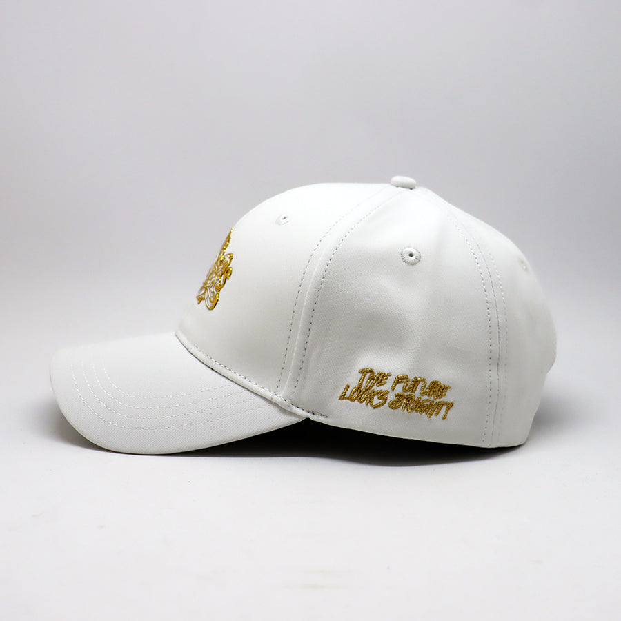 Future Looks Bright White and Gold Royal Crest Snapback Hat