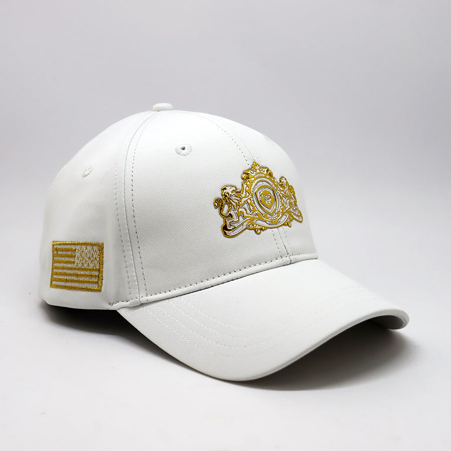 Future Looks Bright White and Gold Royal Crest Snapback Hat