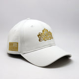 Future Looks Bright White and Gold Royal Crest Snapback Hat