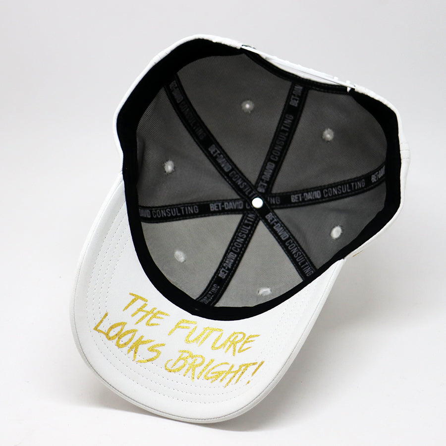 Future Looks Bright White and Gold Royal Crest Snapback Hat