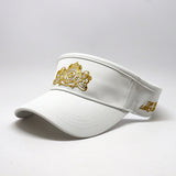 Future Looks Bright Royal Crest White and Gold Visor