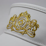 Future Looks Bright Royal Crest White and Gold Visor