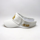 Future Looks Bright Royal Crest White and Gold Visor