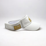 Future Looks Bright Royal Crest White and Gold Visor