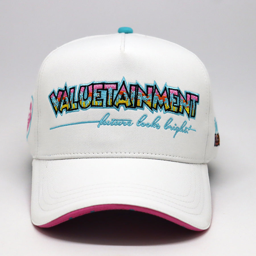 Future Looks Bright Valuetainment Orlando White and Teal Snapback