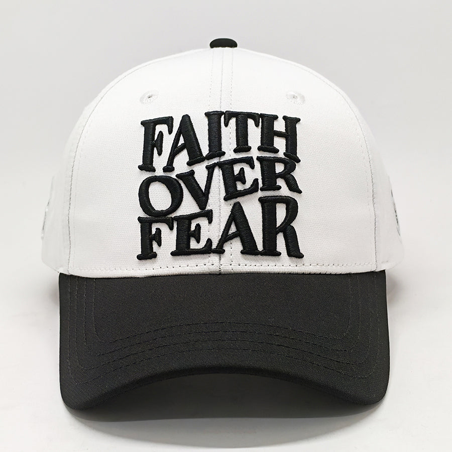 Faith over Fear Hebrews 11:1 White and Black Dual Tone Snapback Hat