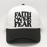 Faith over Fear Hebrews 11:1 White and Black Dual Tone Snapback Hat