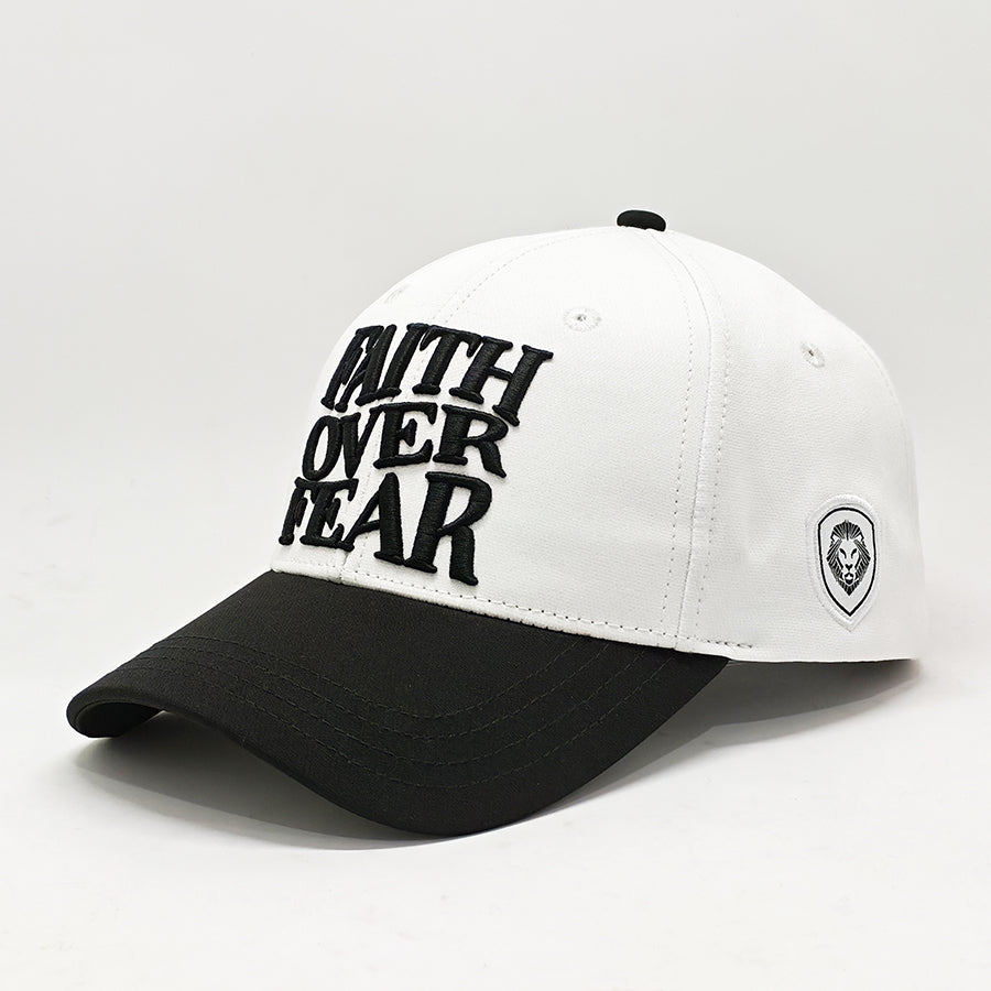 Faith over Fear Hebrews 11:1 White and Black Dual Tone Snapback Hat