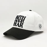 Faith over Fear Hebrews 11:1 White and Black Dual Tone Snapback Hat
