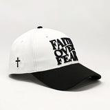 Faith over Fear Hebrews 11:1 White and Black Dual Tone Snapback Hat
