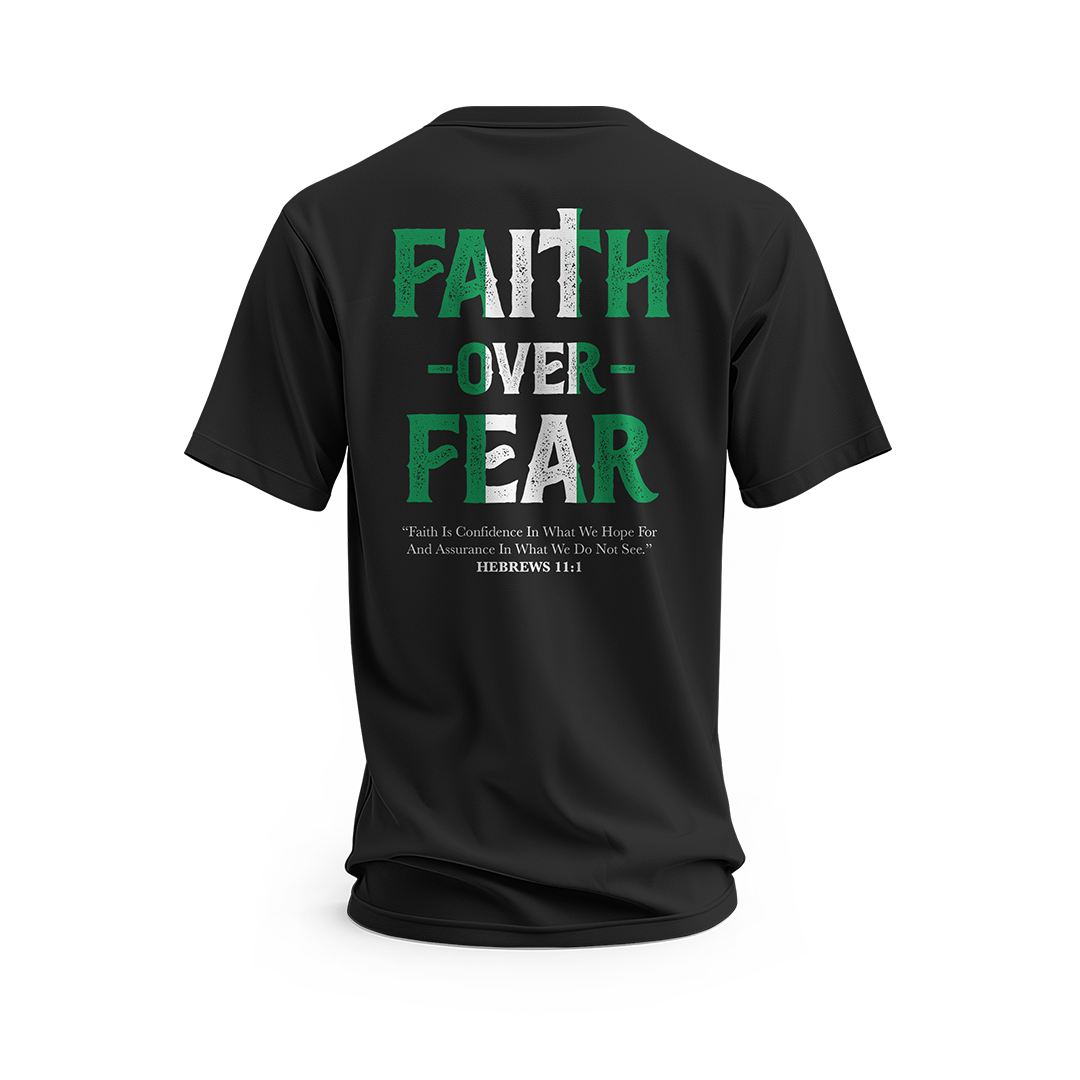 Faith Over Fear Pray for Nigeria Black Short Sleeve T-Shirt