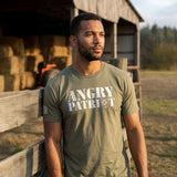 Angry Patriot Army Green Short-Sleeve T-Shirt