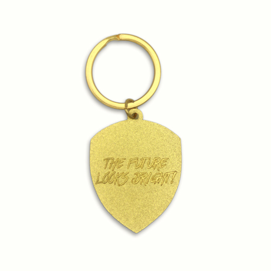 Gold Lion shield Keychain