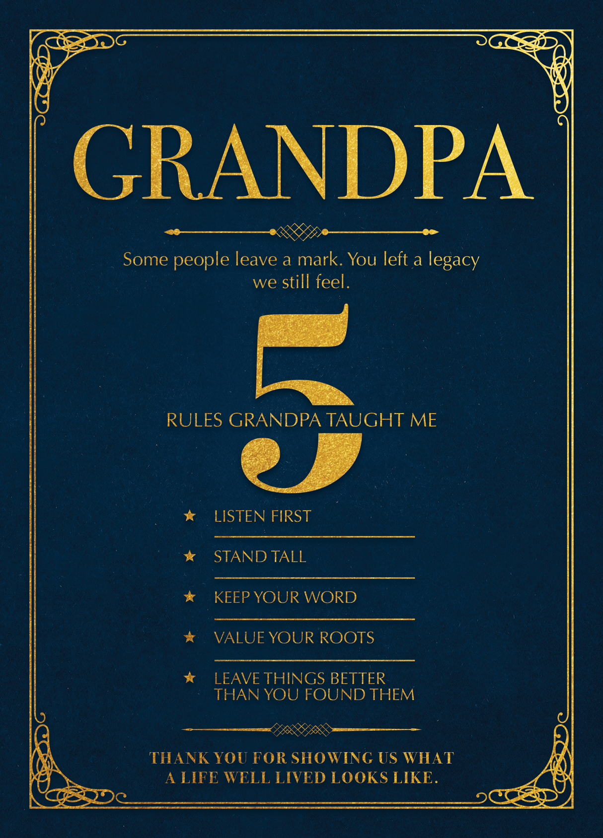 Grandfather's Day Kit Card