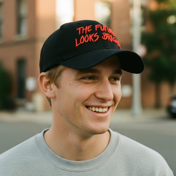 Future Looks Bright Black & Red Snapback Hat – Valuetainment Store
