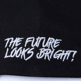 The Future Looks Bright Snapback Hat - Black & White