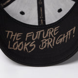The Future Looks Bright Snapback Hat - Black & Orange