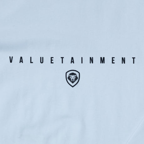 Valuetainment Premium White Curved Hem Long Sleeve T-Shirt