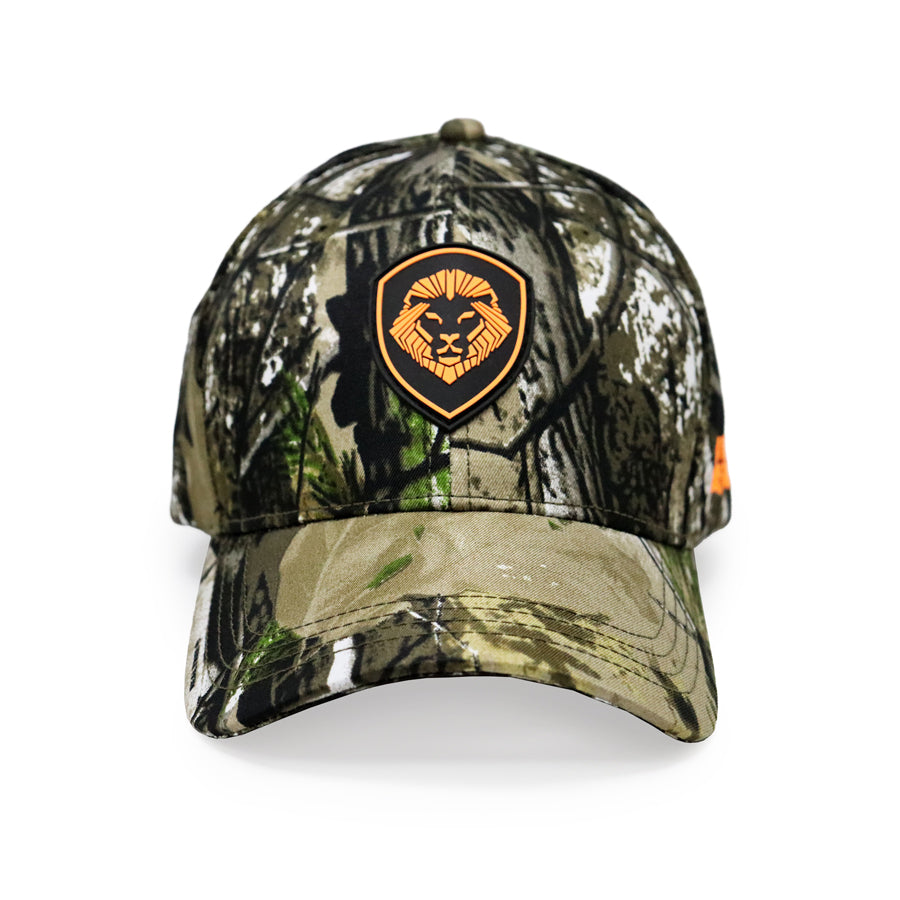 Lion Shield Back Woods print Snapback hat