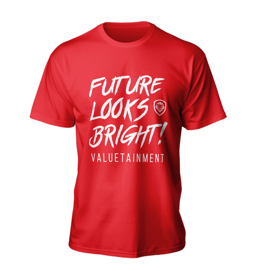 The Future Looks Bright Red Short Sleeve T Shirt 2XL