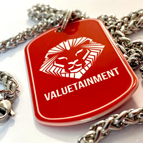 Future Looks Bright! 25" Stainless Steel Dog Tag Necklace