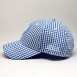 VT Shield Future Looks Bright Sky Blue Gingham Check Snapback Hat