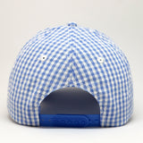 VT Shield Future Looks Bright Sky Blue Gingham Check Snapback Hat