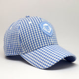 VT Shield Future Looks Bright Sky Blue Gingham Check Snapback Hat