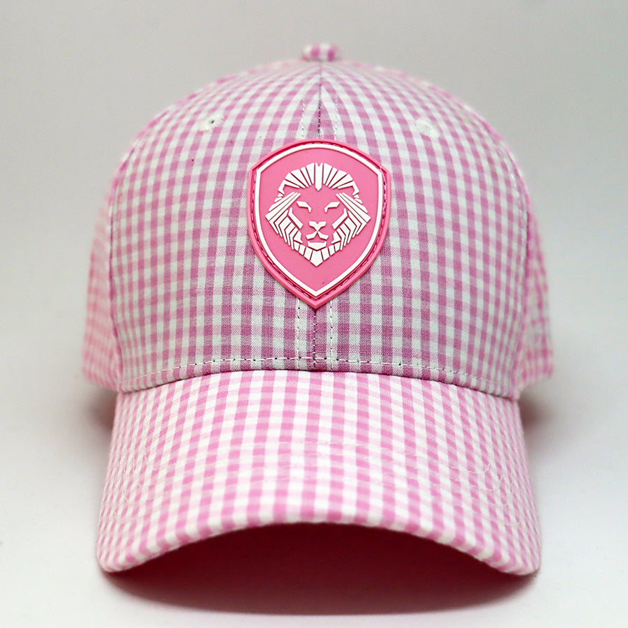 VT Shield Future Looks Bright Pink Gingham Check Snapback Hat