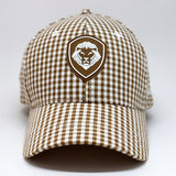 VT Shield Future Looks Bright Brown Gingham Check Snapback Hat