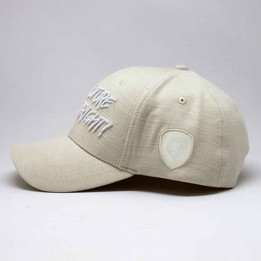 Future Looks Bright Ivory Cream Canvas Snapback Hat