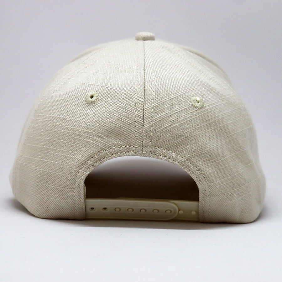 Future Looks Bright Ivory Cream Canvas Snapback Hat