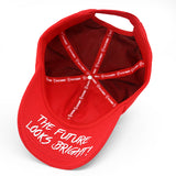 VT Shield Future Looks Bright Red Velcro Performance Perforated Hat
