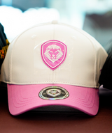VT Shield Logo Future Looks Bright Pink & White Snapback Hat