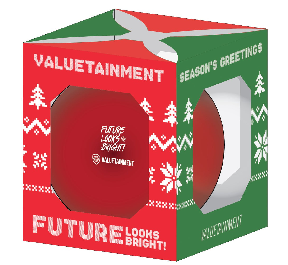 Future Looks Bright Christmas Round Ornament