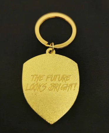 Gold Lion shield Keychain