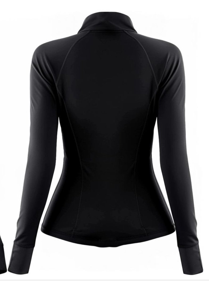 Women's Valuetainment VT Logo Black Performance Full Zip Up Jacket