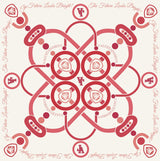 Future Looks Bright Red Muse 100% Premium Silk Scarf 38" x 38"