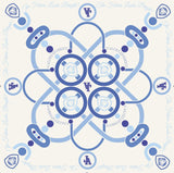 Future Looks Bright Blue Muse 100% Premium Silk Scarf 38" x 38"