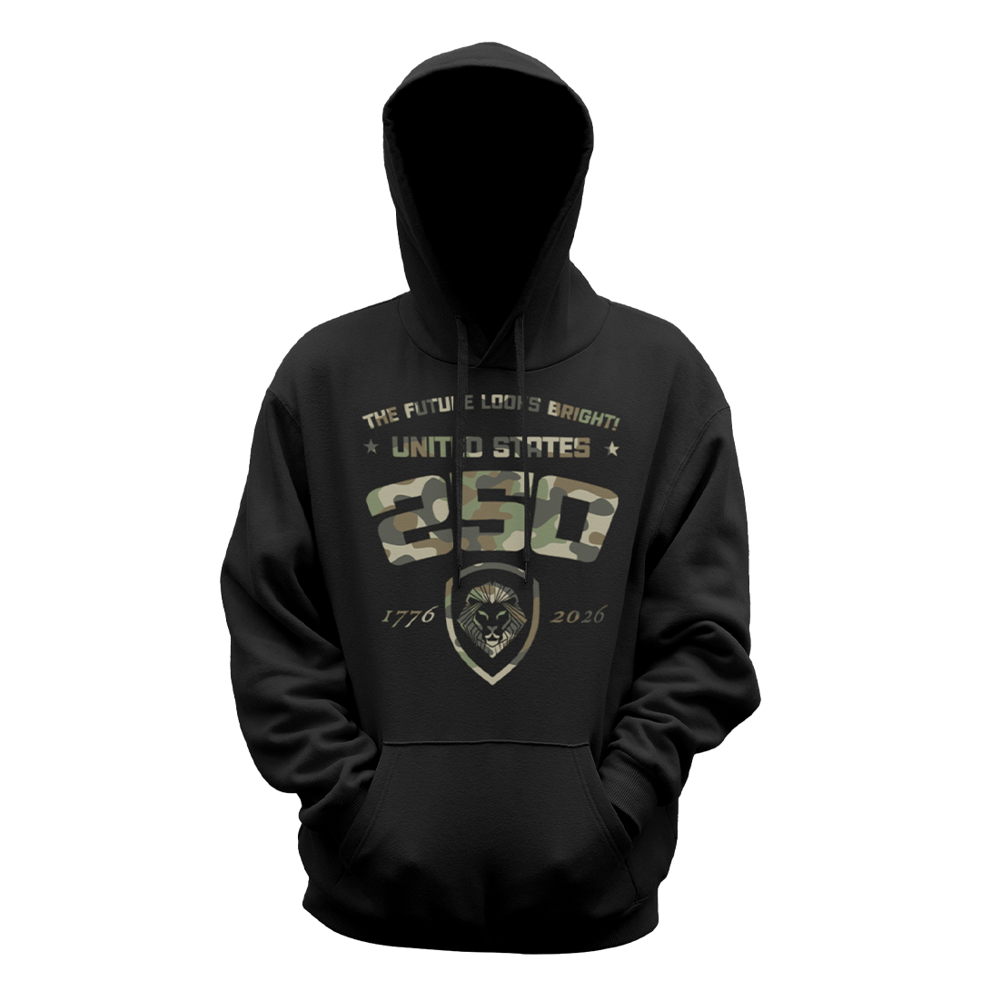 Future Looks Bright USA 250th Black Camo Hoodie
