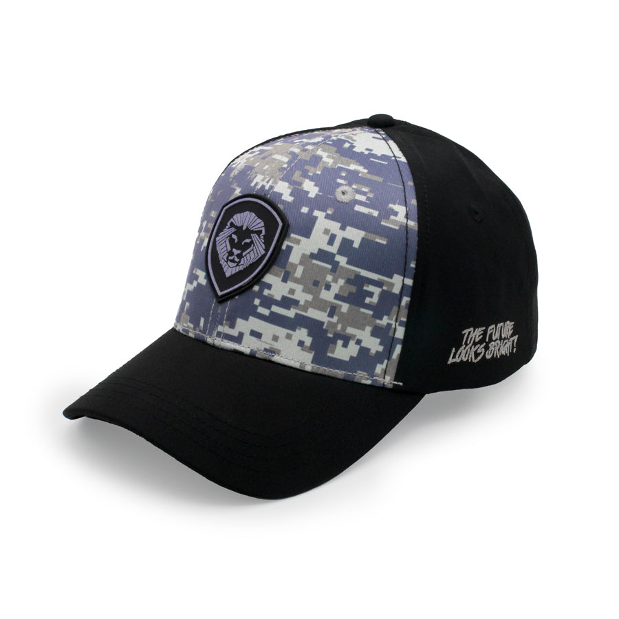 VT Shield Logo Future Looks Bright Navy & Grey Digital Camo Snapback Hat