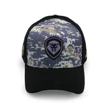 VT Shield Logo Future Looks Bright Navy & Grey Digital Camo Snapback Hat