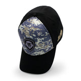 VT Shield Logo Future Looks Bright Navy & Grey Digital Camo Snapback Hat