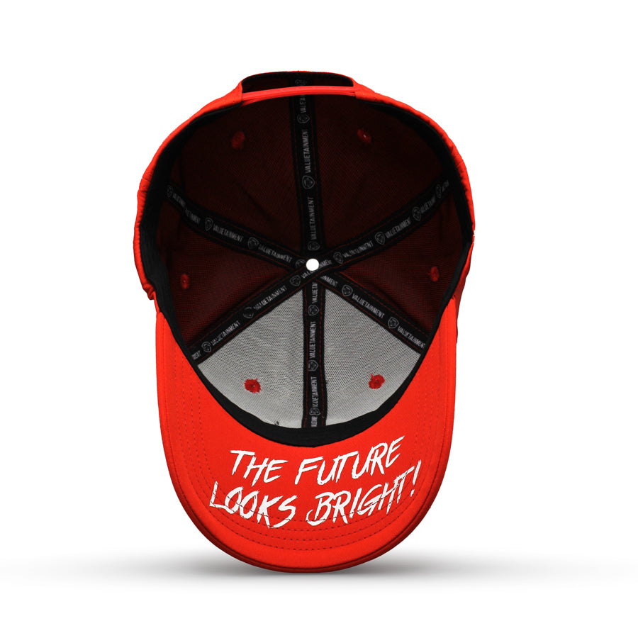 Valuetainment Autographed Red Future Looks Bright hat by Patrick Bet-David