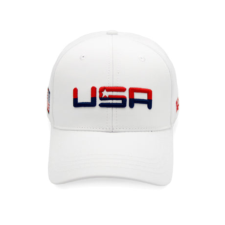 USA Retro Future Looks Bright White Snapback Hat